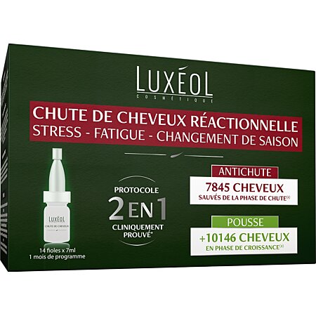 Luxéol Chute de Cheveux Réactionnelle 14 Fioles