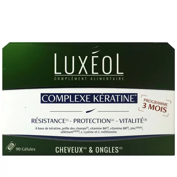 Luxéol Complexe Kératine Cheveux et Ongles 90 Gélules