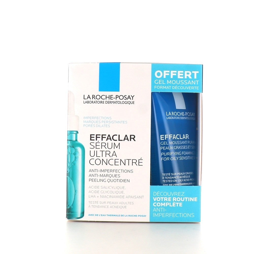 La Roche-Posay Effacalr Serum ultra Concentré + gel moussant offert