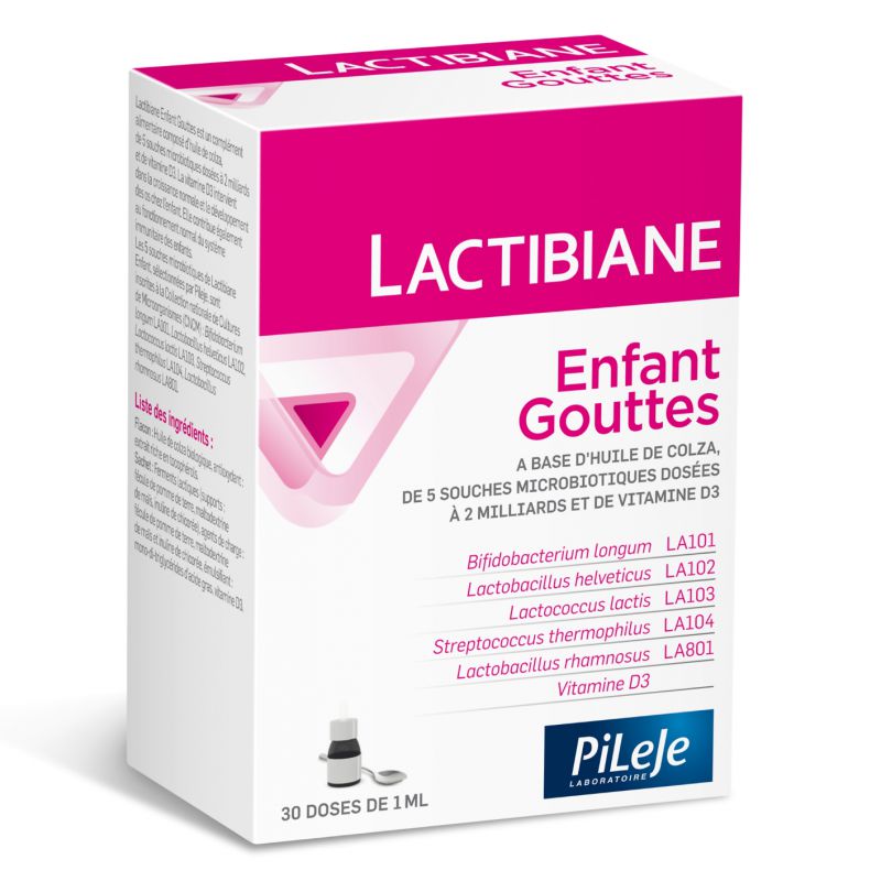 PILEJE LACTIBIANE Enfants Gouttes 3 doses de 1ml